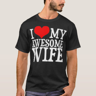 Vrouwen houden van mijn geweldige vrouw Valentijns T-shirt