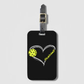Vrouwen houden van pickleball - schattige pickleba bagagelabel (Voorkant (verticaal))