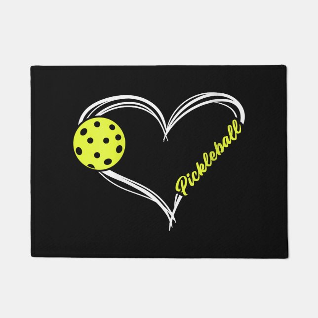 Vrouwen houden van pickleball - schattige pickleba deurmat (Voorkant)