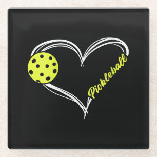 Vrouwen houden van pickleball - schattige pickleba glazen onderzetter