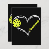Vrouwen houden van pickleball - schattige pickleba informatiekaartje (Voorkant / Achterkant)