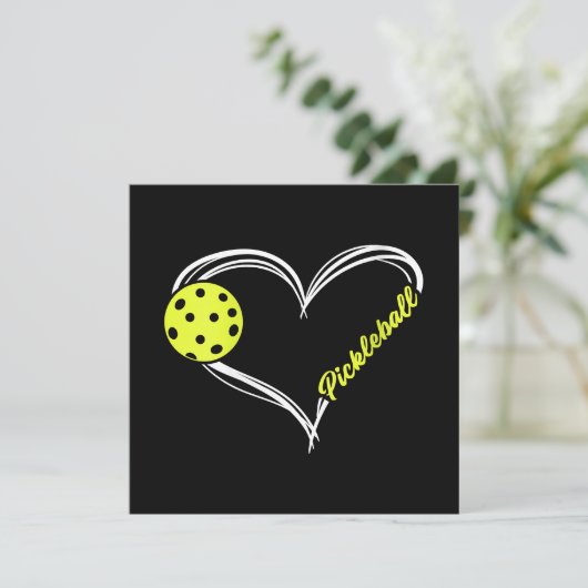 Vrouwen houden van pickleball - schattige pickleba kaart (Staand voorkant)