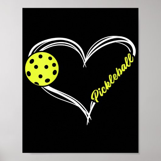 Vrouwen houden van pickleball - schattige pickleba poster (Voorkant)