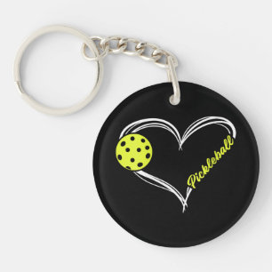 Vrouwen houden van pickleball - schattige pickleba sleutelhanger