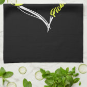 Vrouwen houden van pickleball - schattige pickleba theedoek (Gevouwen)