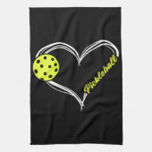 Vrouwen houden van pickleball - schattige pickleba theedoek (Verticaal)