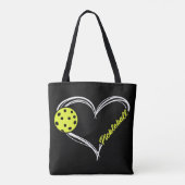 Vrouwen houden van pickleball - schattige pickleba tote bag (Achterkant)