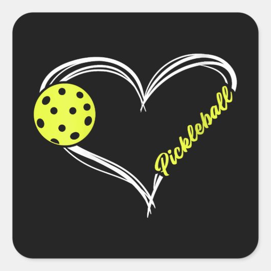 Vrouwen houden van pickleball - schattige pickleba vierkante sticker (Voorkant)