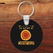 Vrouwen houden van tijd doorbrengen houtdraaien Hu Sleutelhanger (Voorkant)