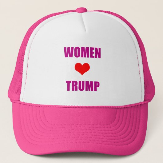Vrouwen houden van Trump Vrouwen Trucker Pet (Voorkant)