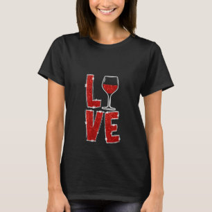 Vrouwen HOUDEN van wijn rode drinker grappige wijn T-shirt