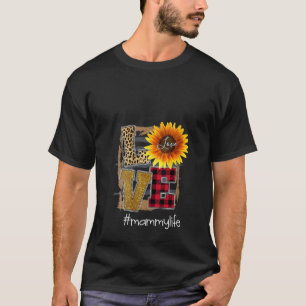 Vrouwen houden van zoogdieren Zonnebloemluipaard T-shirt