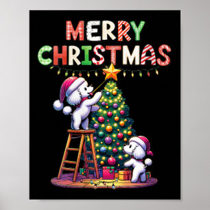 Vrouwen Huisdier Dierenvrienden Xmas Poedel Honden Poster