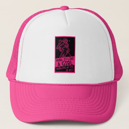 Vrouwen Hurling Sport Trucker Pet (Voorkant)