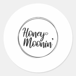 Vrouwen huwelijksreis paar bruiloft huwelijksreis ronde sticker