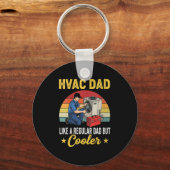 Vrouwen HVAC papa maar cooler Mannen Grappige HVAC Sleutelhanger (Voorkant)