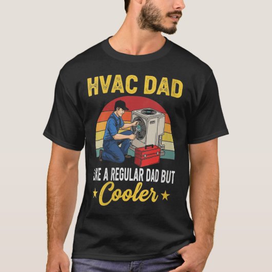 Vrouwen HVAC papa maar cooler Mannen Grappige HVAC T-shirt (Voorkant)