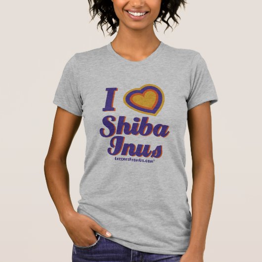 Vrouwen I "Hart" Shiba Inus T-shirt (Voorkant)