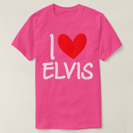 Vrouwen I Love Elvis Name Personated Mannen Guy BF T-shirt (Design voorkant)