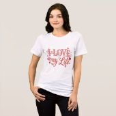 Vrouwen 'I LOVE MY LIFE' Inspirerend T-shirt (Voorkant volledig)