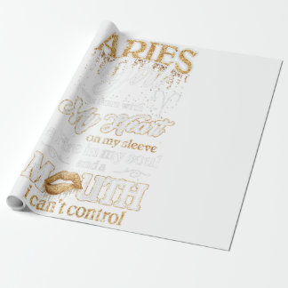 Vrouwen i m an Aries Girl lipstick March April gra Cadeaupapier