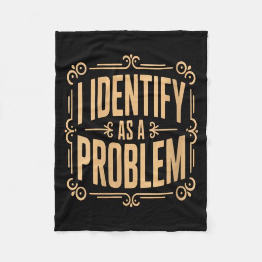 Vrouwen identificeren zich als een probleem Funny Fleece Deken (Voorkant)