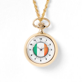 Vrouwen Ierland Vlag Wraparound Gold Watch Horloge