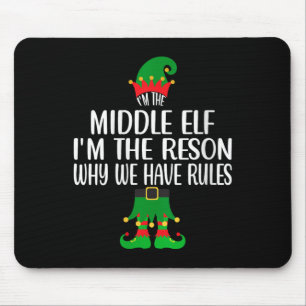 Vrouwen Ik ben de Middle Elf Kerstfeest familie M Muismat
