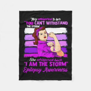 Vrouwen Ik ben de Storm Epilepsie Bewustzijn Warri Fleece Deken