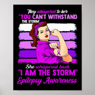 Vrouwen Ik Ben De Storm Epilepsie Bewustzijn Warri Poster