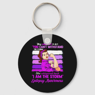 Vrouwen Ik Ben De Storm Epilepsie Bewustzijn Warri Sleutelhanger