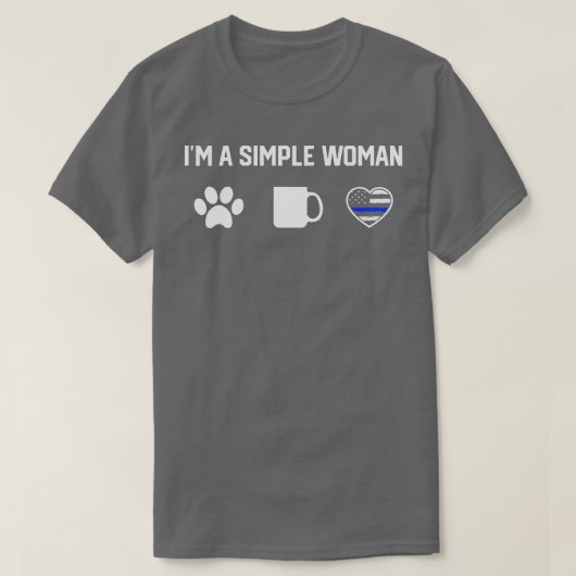 Vrouwen Ik ben een eenvoudige vrouw die dol is op  T-shirt (Design voorkant)