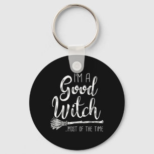 Vrouwen Ik Ben Een Goede Heks Grappig Halloween Sleutelhanger