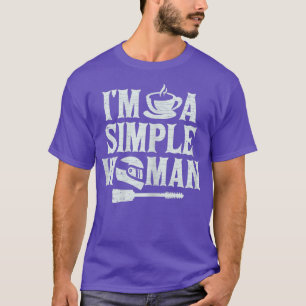Vrouwen ik ben een simpele motorfietser voor vrouw t-shirt