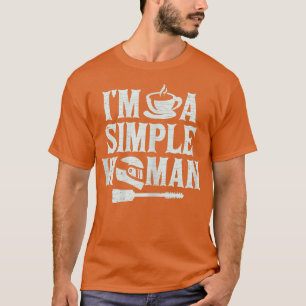 Vrouwen ik ben een simpele motorfietser voor vrouw t-shirt