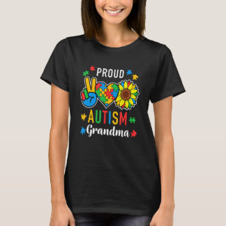 Vrouwen Ik ben een trots autisme oma Autism Awaren T-shirt