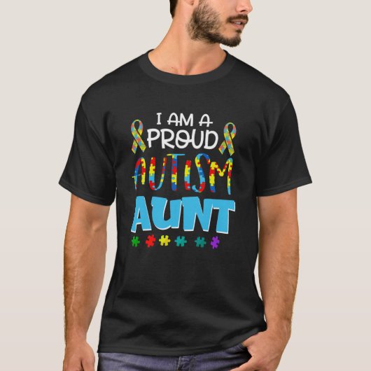 Vrouwen Ik ben een Trots Autisme Tante Autisme Awa T-shirt (Voorkant)