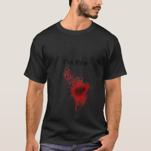 Vrouwen Ik ben Fijne Sarcastische Halloween Horror T-shirt