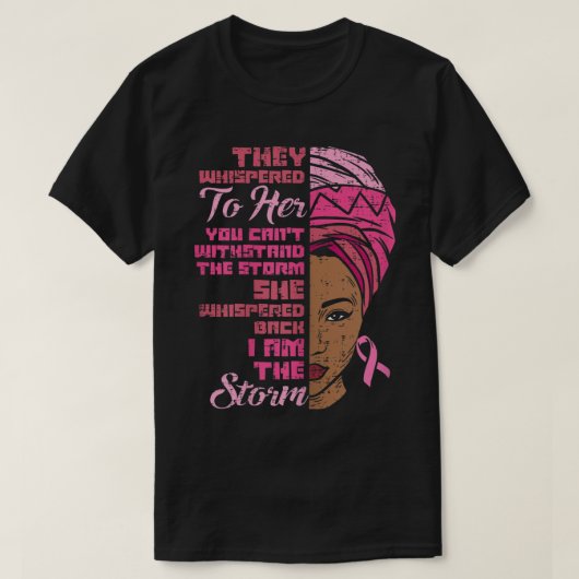 Vrouwen ik ben het Storm zwarte Afrikaanse borstka T-shirt (Design voorkant)