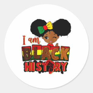 Vrouwen Ik Ben Zwart Geschiedenis Maand Vrouw Zwar Ronde Sticker