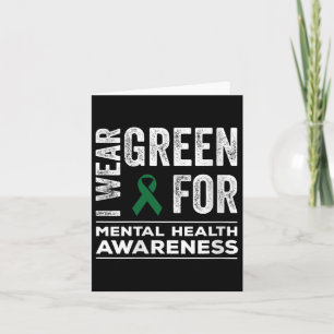 Vrouwen Ik Draag Groen voor Mental Health Awarenes Kaart