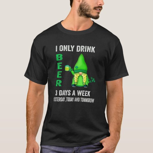 Vrouwen ik Drink slechts 3 dagen per week bier T-shirt (Voorkant)