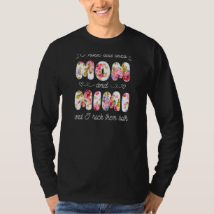 Vrouwen Ik heb twee titels Mam en Mimi Oma Mot T-shirt