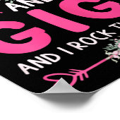 Vrouwen Ik heb twee titels Moeder en Gigi Bloemen  Poster (Hoek)