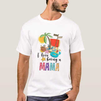 Vrouwen Ik hou ervan om een Mama Zomer Vibes Famil T-shirt