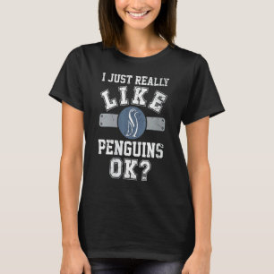 Vrouwen Ik hou gewoon van pinguïns OK pinguïn Mann T-shirt