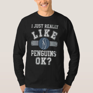 Vrouwen Ik hou gewoon van pinguïns OK pinguïn Mann T-shirt