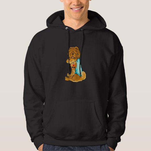 Vrouwen Ik Hou Mam Tattoo Chow Chow Mam Hond Vrouw Hoodie (Voorkant)