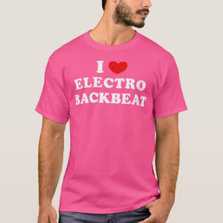 Vrouwen Ik hou van Electro Backbeat In Heart Elect T-shirt