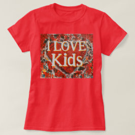 Vrouwen Ik hou van Kinder Valentijnse hart T-Shirt